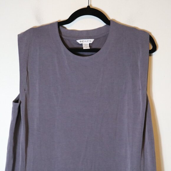 Athleta Seasoft Tank Dress Womens Large Dusk Violet Modal Crewneck Athletic - Picture 3 of 8